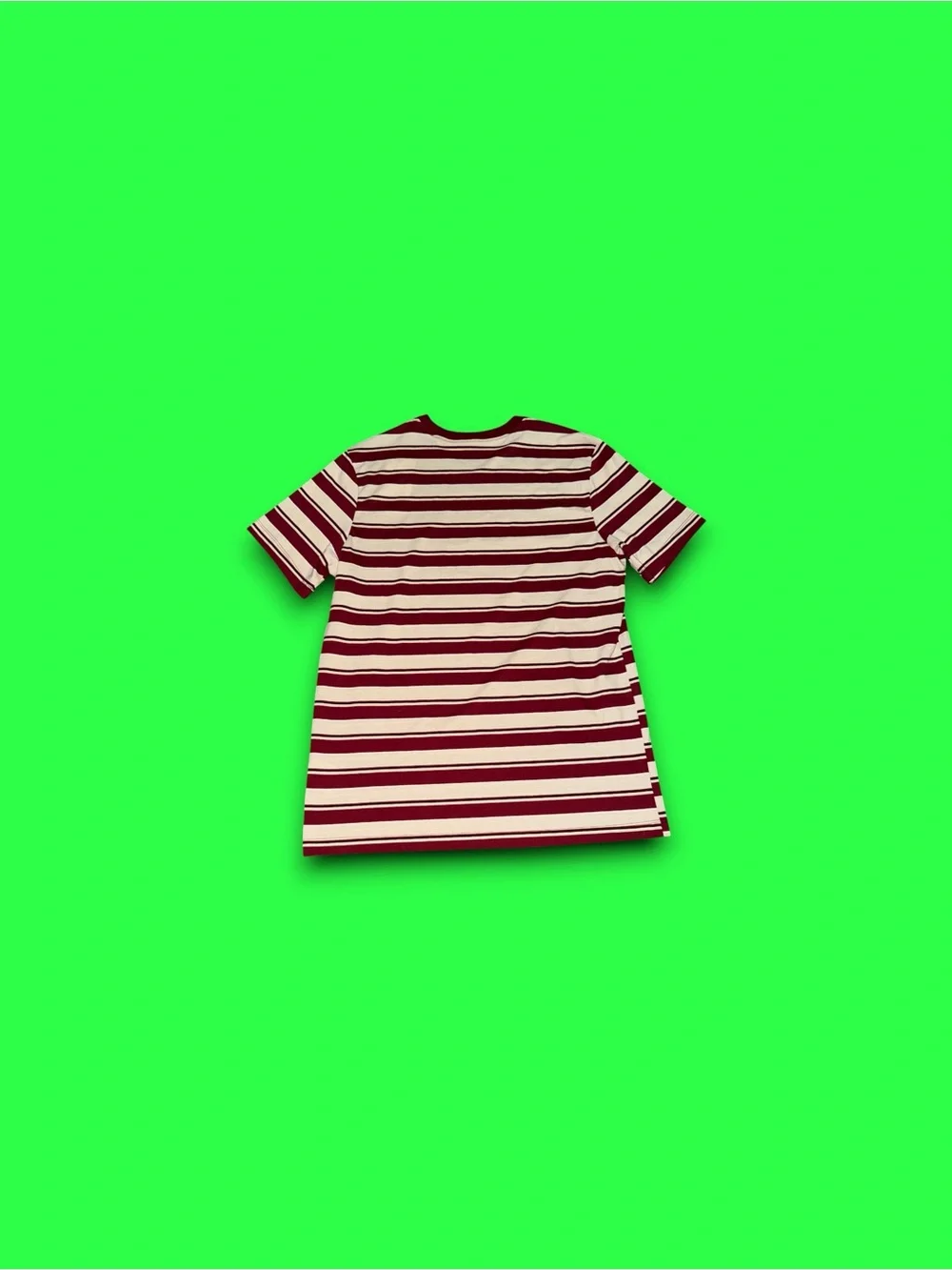 Nike Shirt Mens Large Burgundy White Striped Embroidered Swoosh Retro Basic